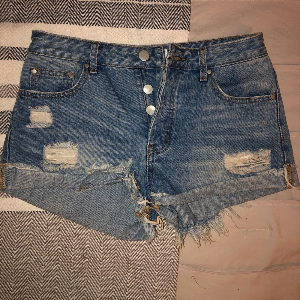 Lightly worn size 27 denim shorts from Tobi